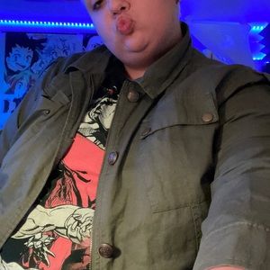 Greenish grayish light jacket